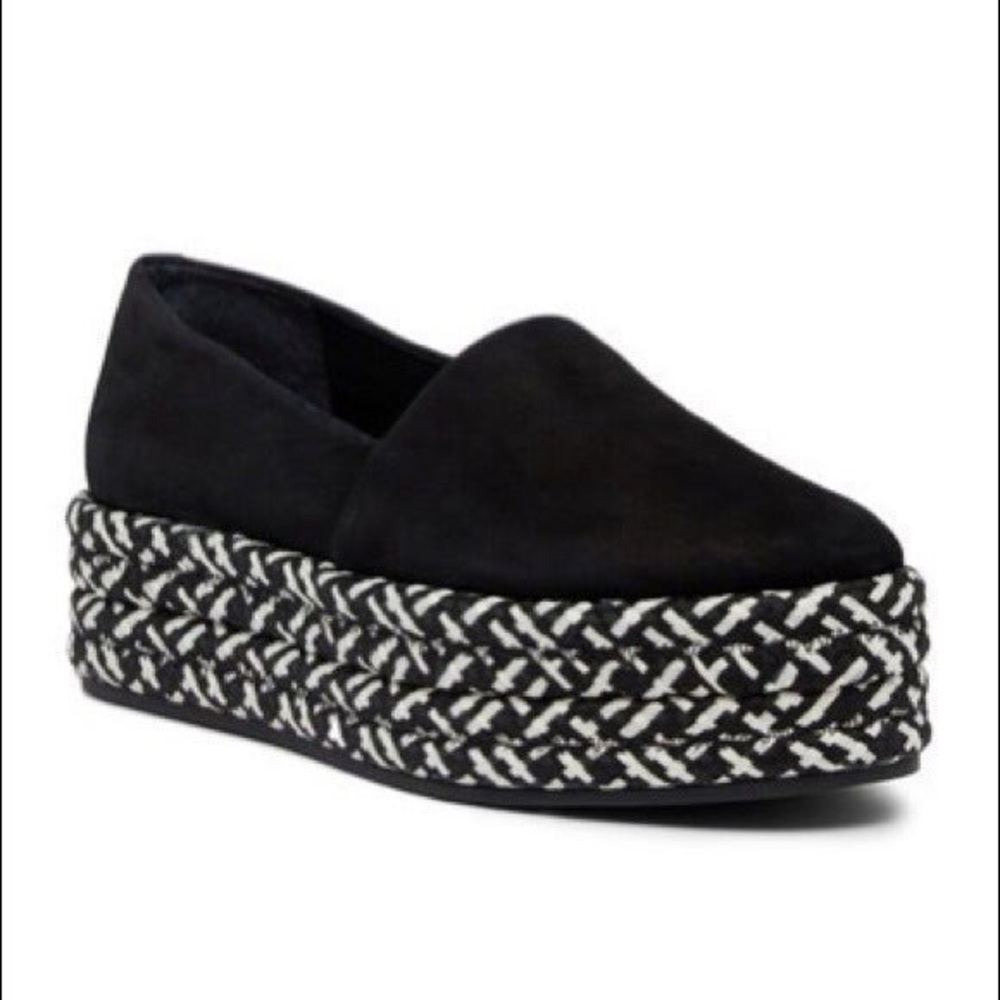 All Saints Black Bora Slip On Shoes
